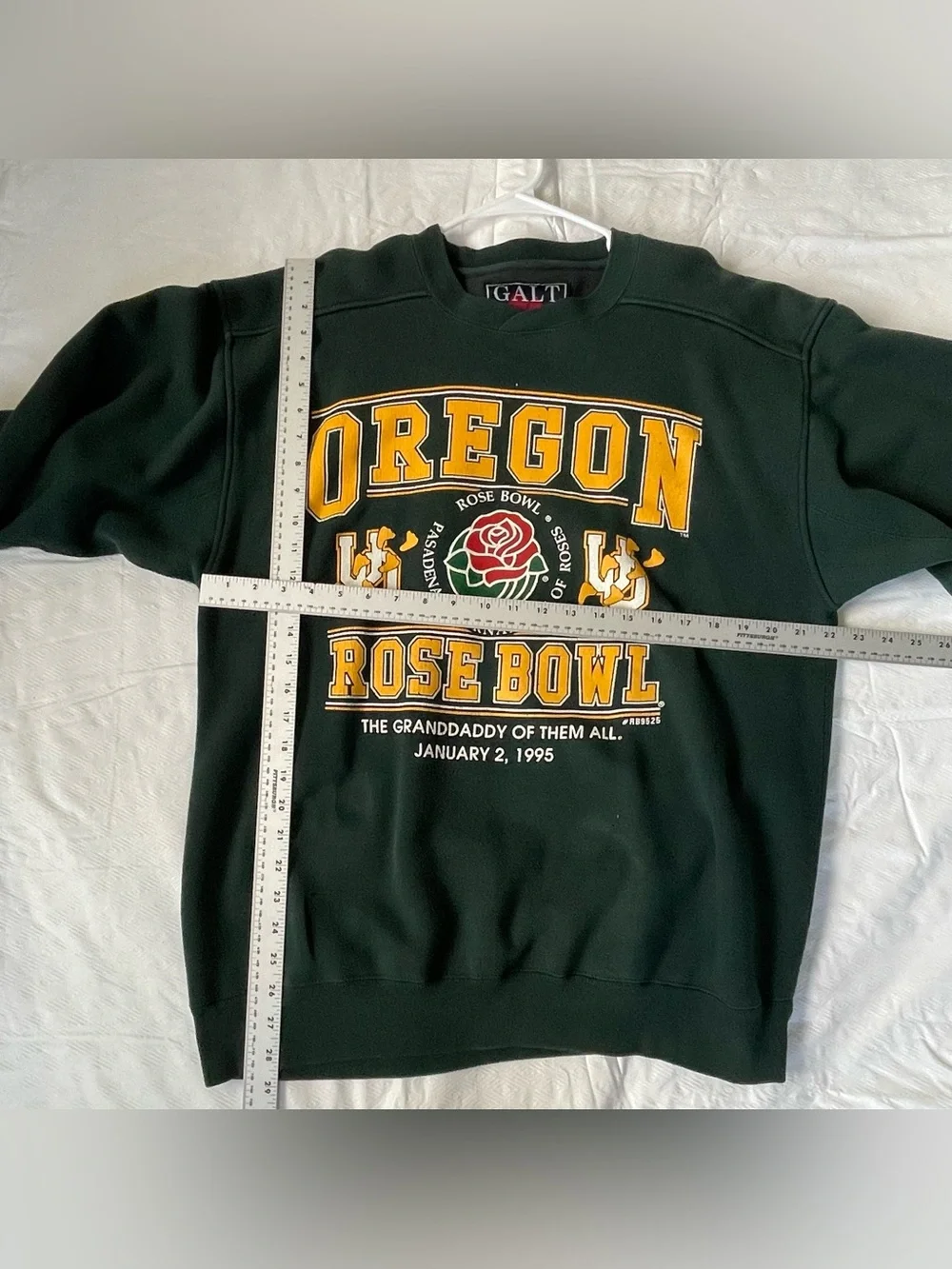 Vtg 1995 Oregon Ducks Rose Bowl Crewneck Sweatshirt Mens Large Green Heavyweight